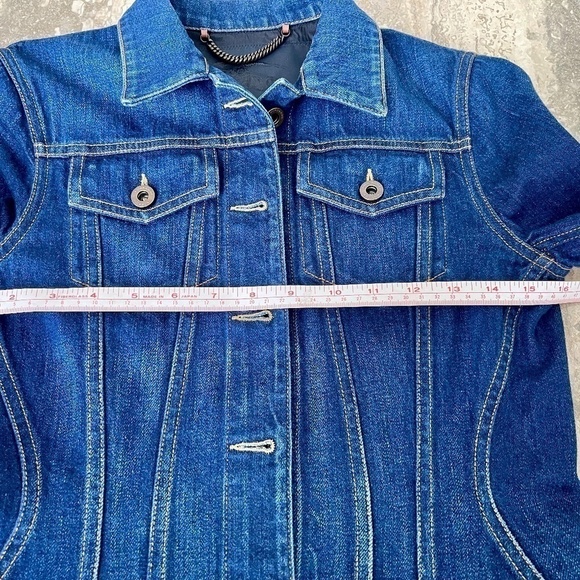 BURBERRY PRORSUM 2015 runway denim jacket ostrich feathers - Picture 11 of 13